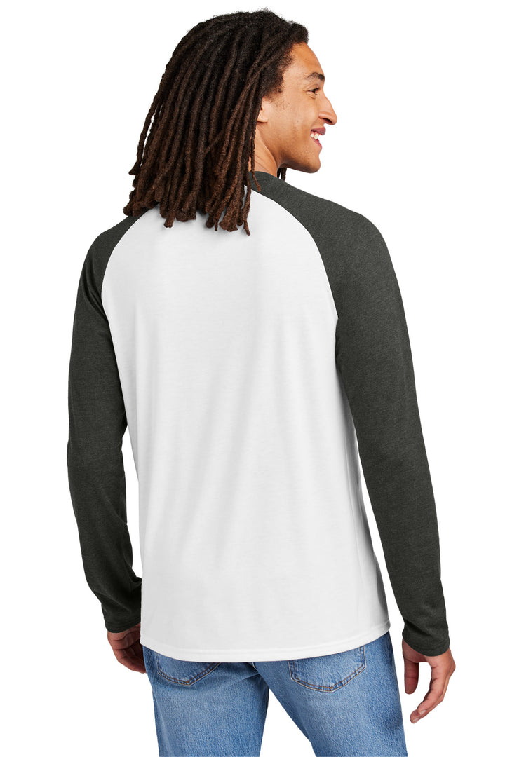 SpcBlk/BtW Allmade Unisex Tri-Blend Long Sleeve Colorblock Raglan AL6009