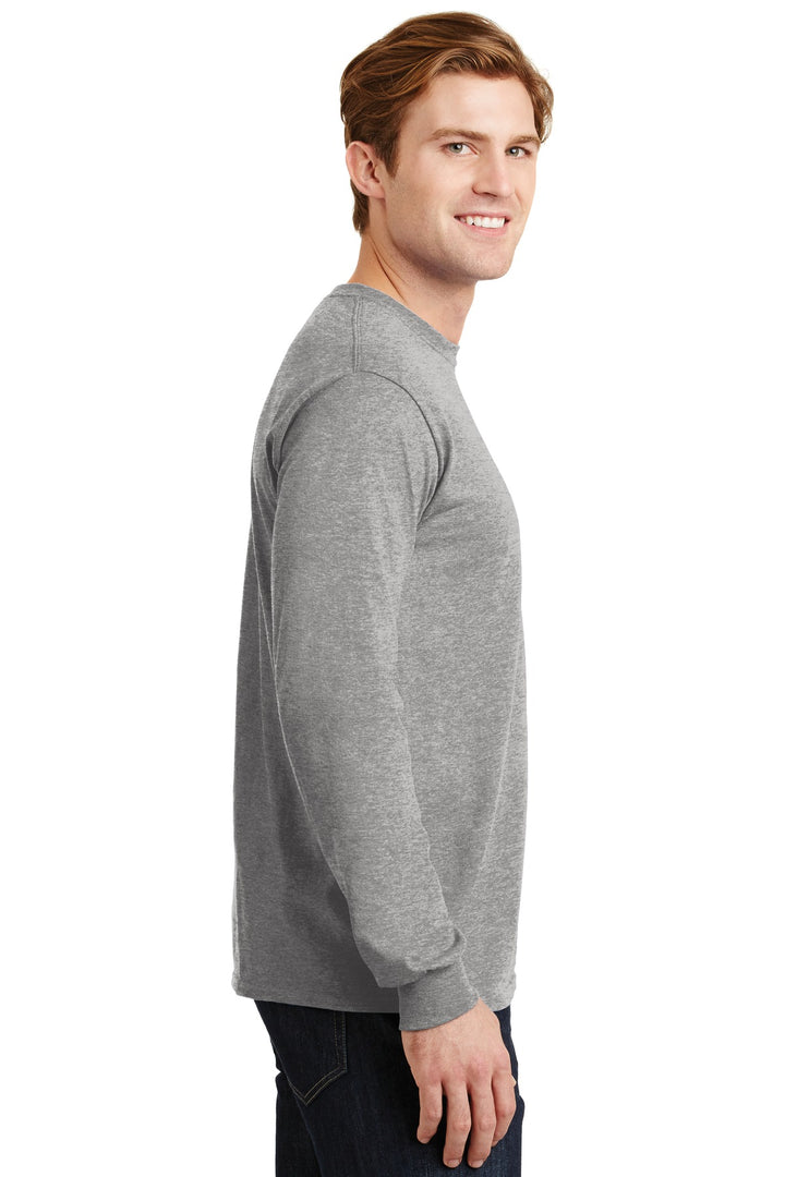 Sport Grey Gildan - DryBlend 50 Cotton/50 Poly Long Sleeve T-Shirt. 8400