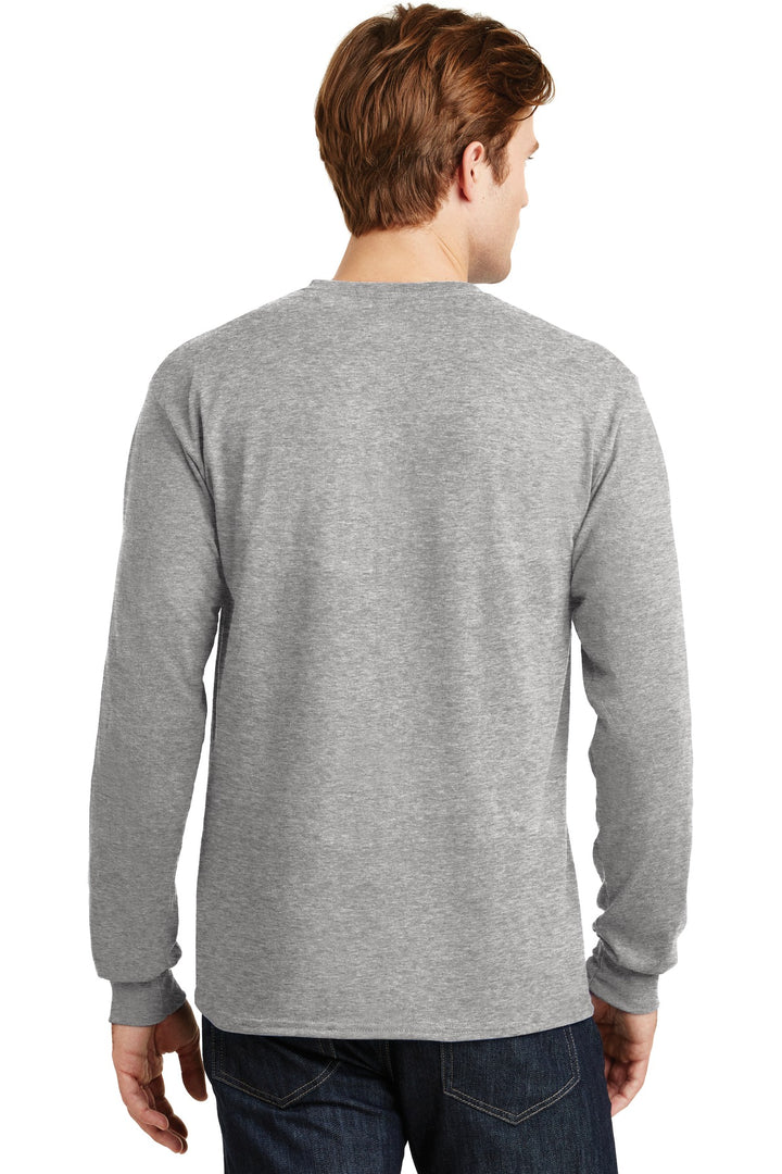 Sport Grey Gildan - DryBlend 50 Cotton/50 Poly Long Sleeve T-Shirt. 8400