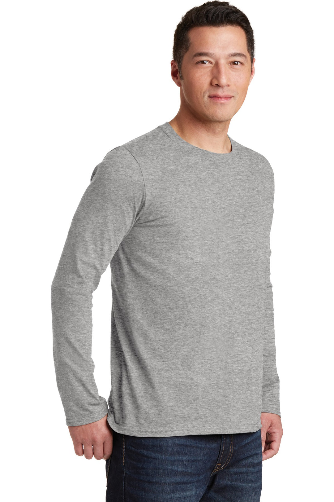 Sport Grey Gildan Softstyle Long Sleeve T-Shirt. 64400