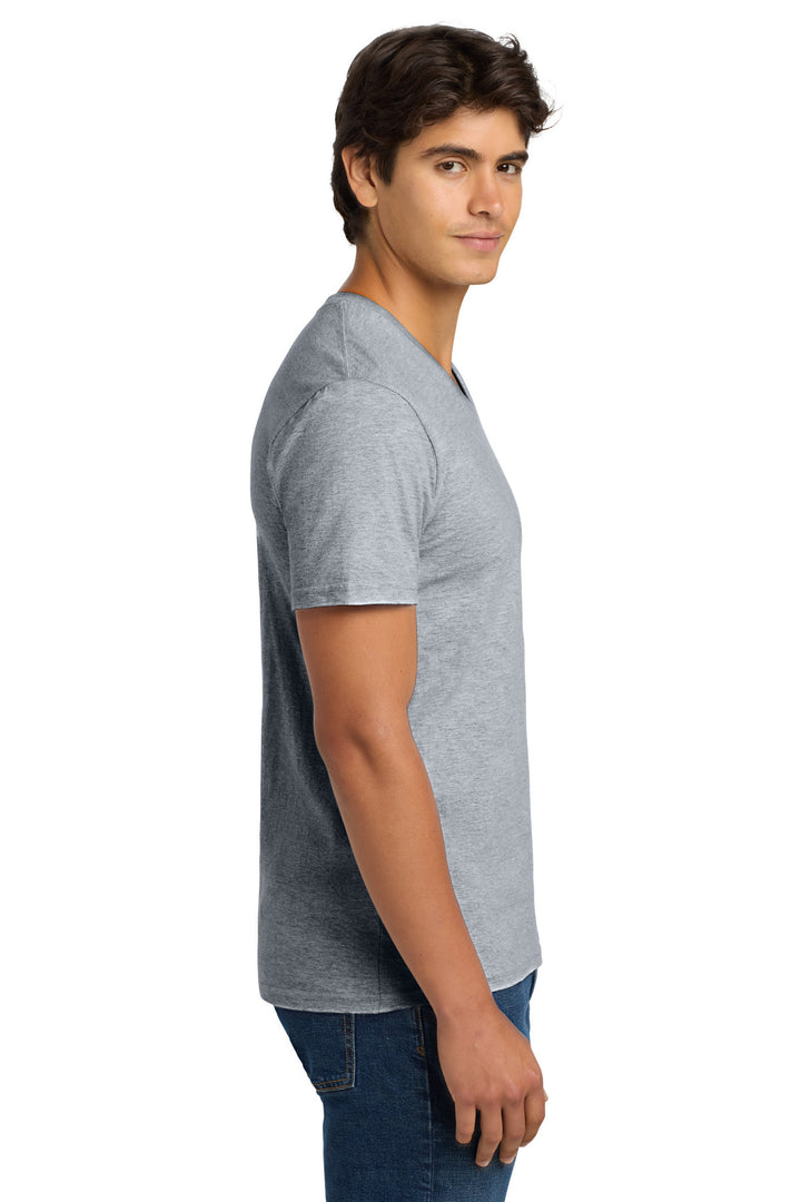 Sport Grey Gildan Softstyle V-Neck T-Shirt. 64V00