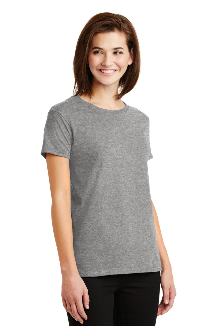 Sport Grey Gildan Women's Ultra Cotton 100% US Cotton T-Shirt. 2000L