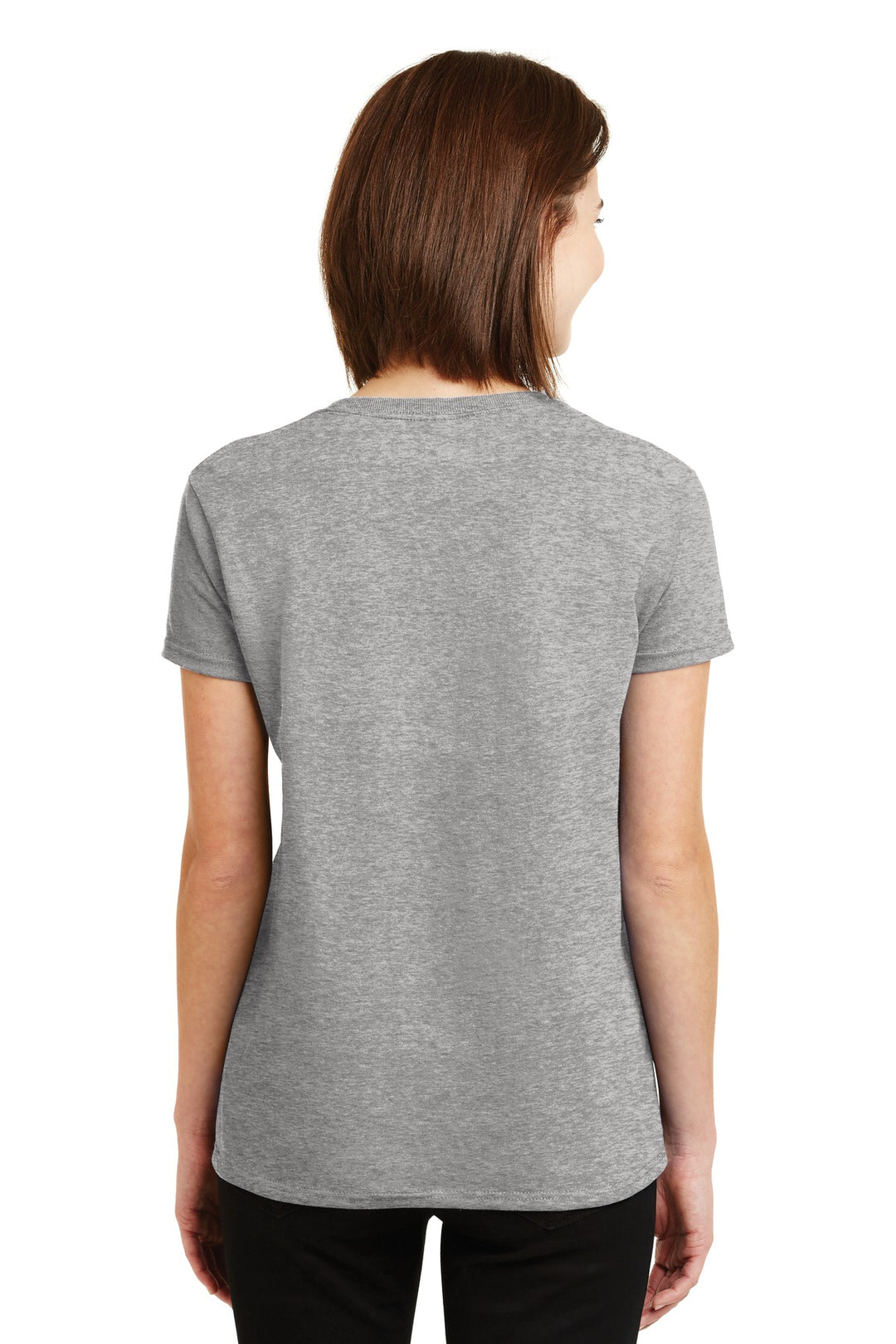Sport Grey Gildan Women's Ultra Cotton 100% US Cotton T-Shirt. 2000L