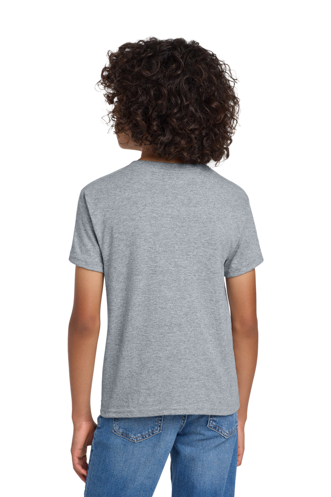 Sport Grey Gildan Youth DryBlend 50 Cotton/50 Poly T-Shirt. 8000B