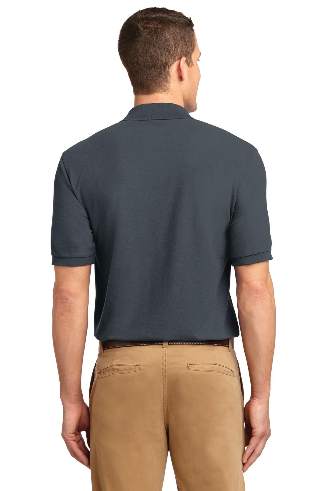 Steel Grey Port Authority Silk Touch Polo K500