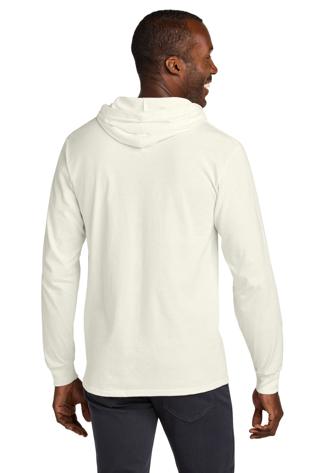 SwtCrmHthr Jerzees Classics Unisex Cotton Long Sleeve Hooded T-Shirt 363LH