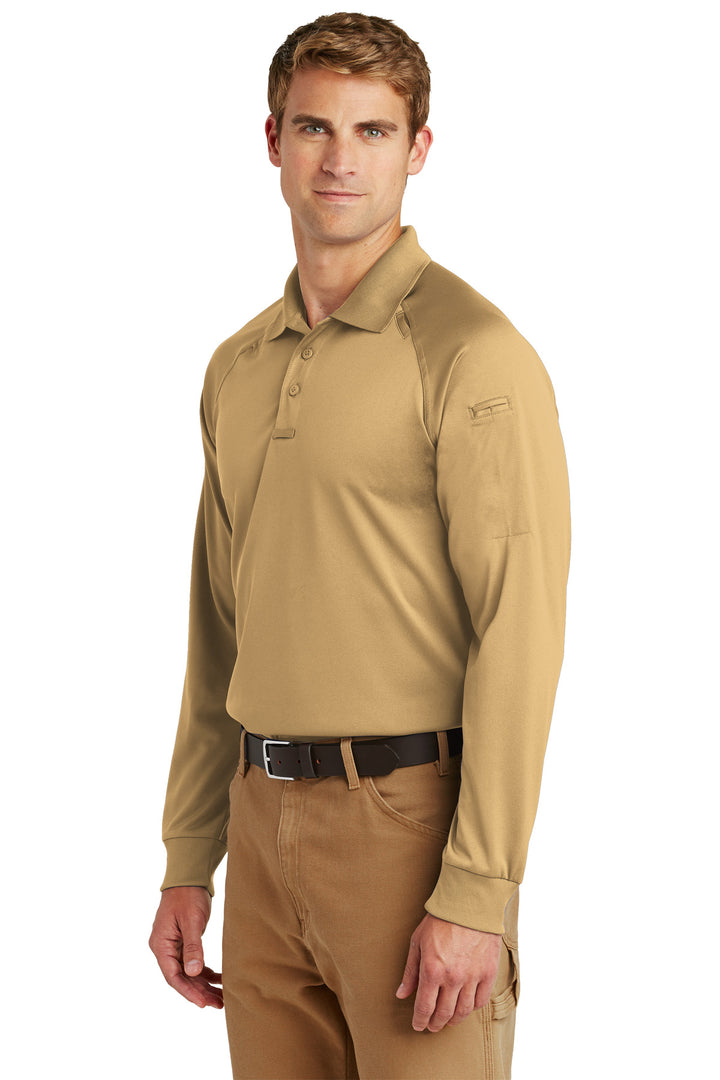 Tan CornerStone - Select Long Sleeve Snag-Proof Tactical Polo. CS410LS