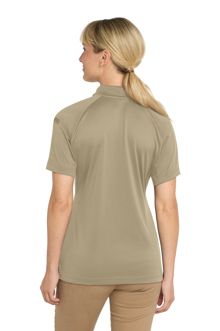 Tan CornerStone Women's Select Snag-Proof Tactical Polo. CS411