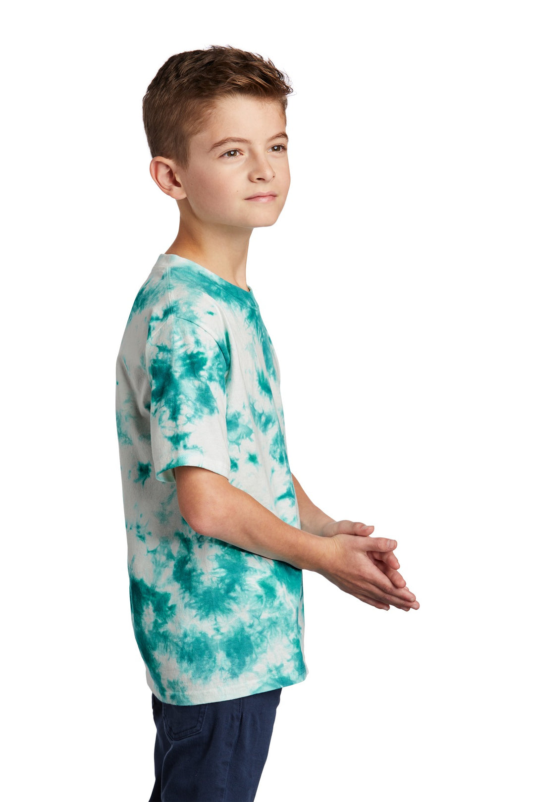 Teal Port & Company Youth Crystal Tie-Dye Tee PC145Y