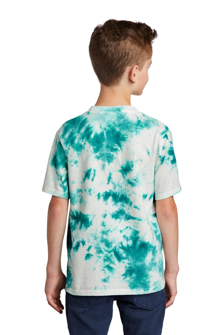 Teal Port & Company Youth Crystal Tie-Dye Tee PC145Y