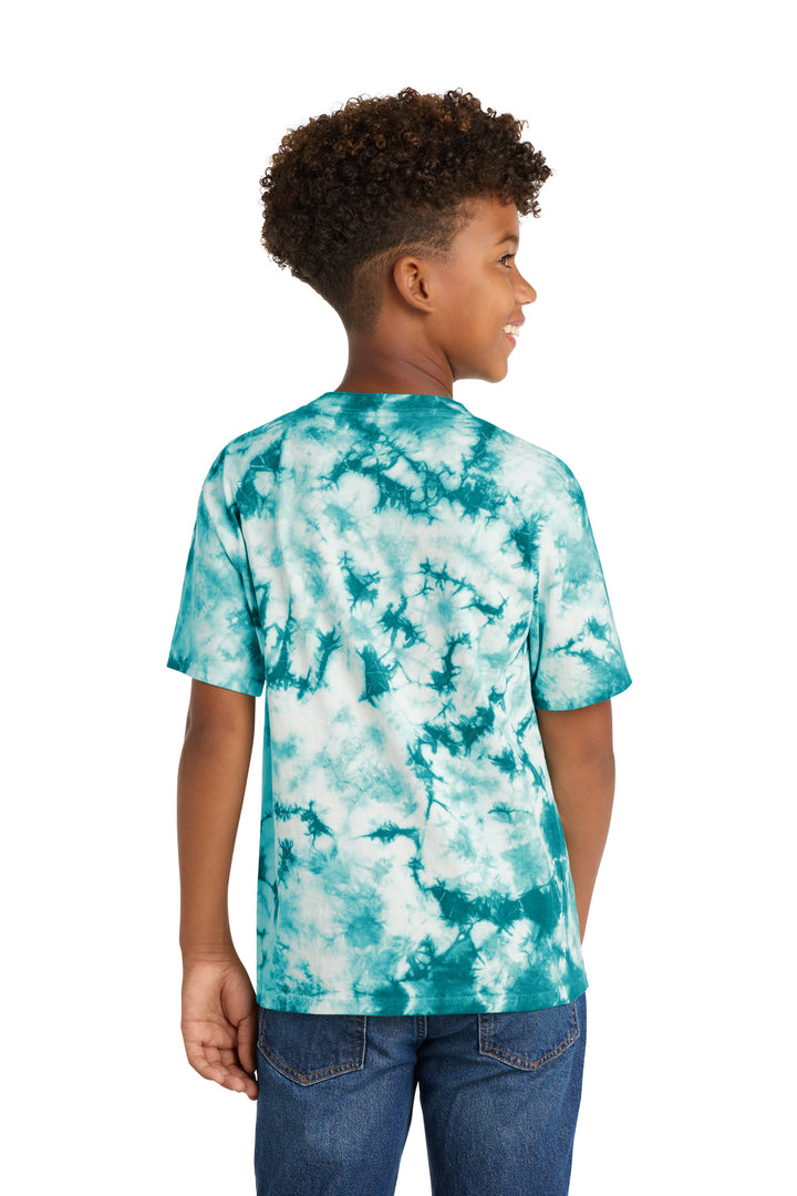 Teal Port & Company Youth Crystal Tie-Dye Tee PC145Y