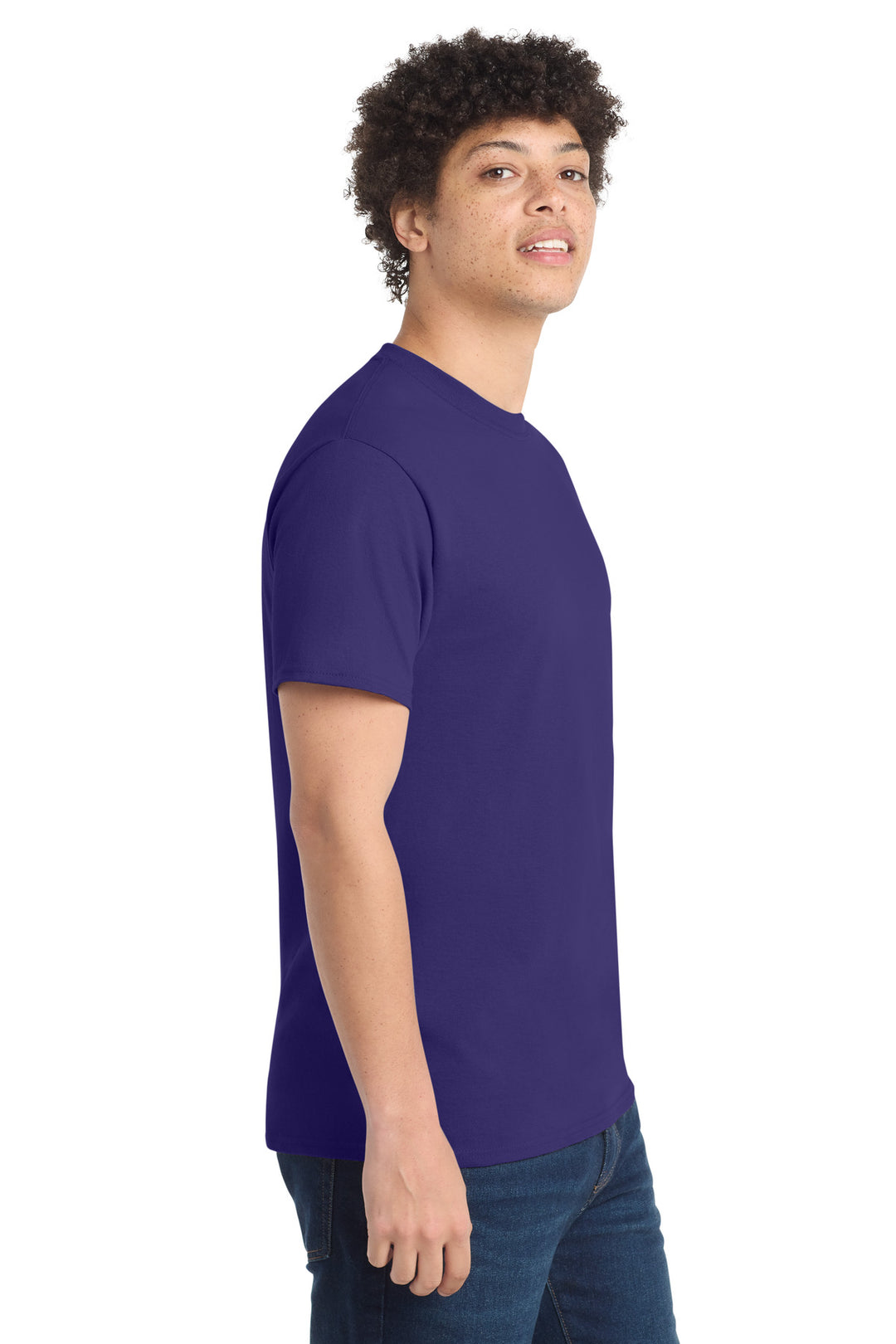 Team Purple Port & Company - Core Cotton Tee. PC54