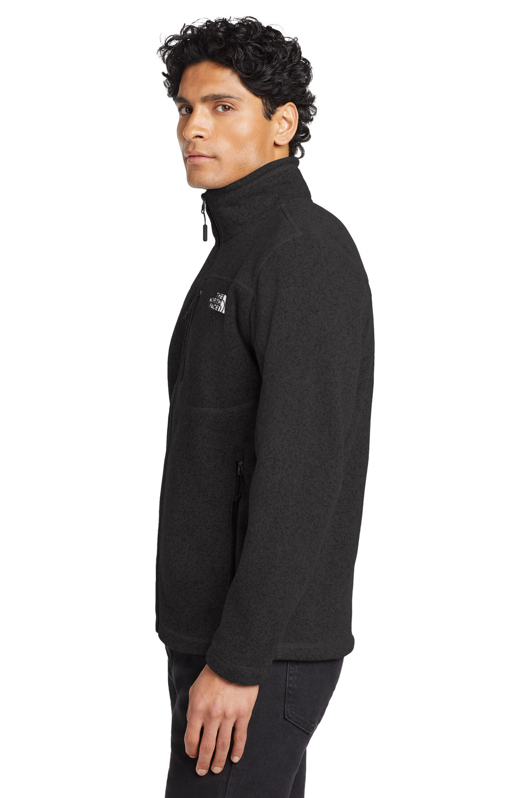 TNF Black Hthr The North Face Sweater Fleece Jacket. NF0A3LH7