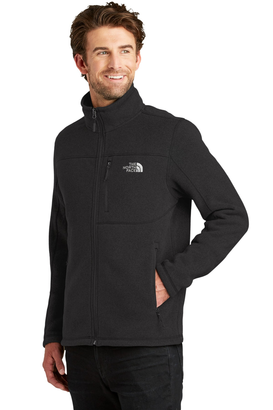 TNF Black Hthr The North Face Sweater Fleece Jacket. NF0A3LH7