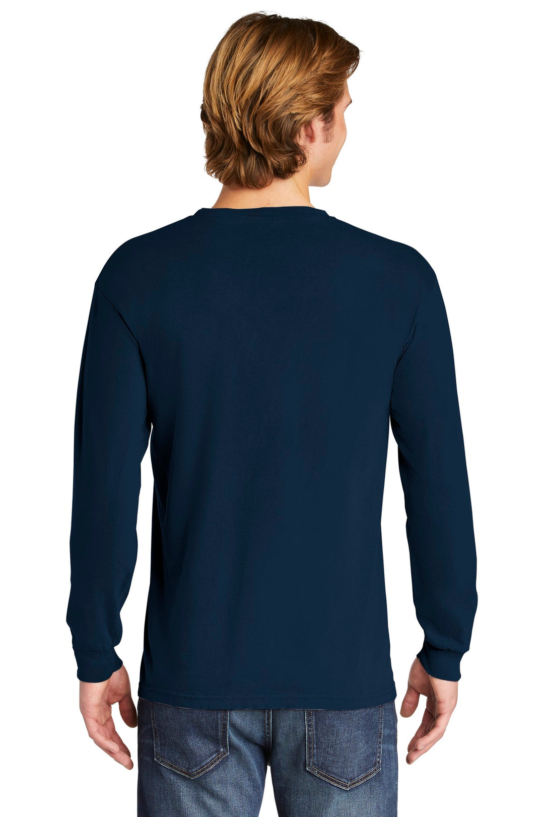 True Navy COMFORT COLORS Heavyweight Ring Spun Long Sleeve Tee. 6014