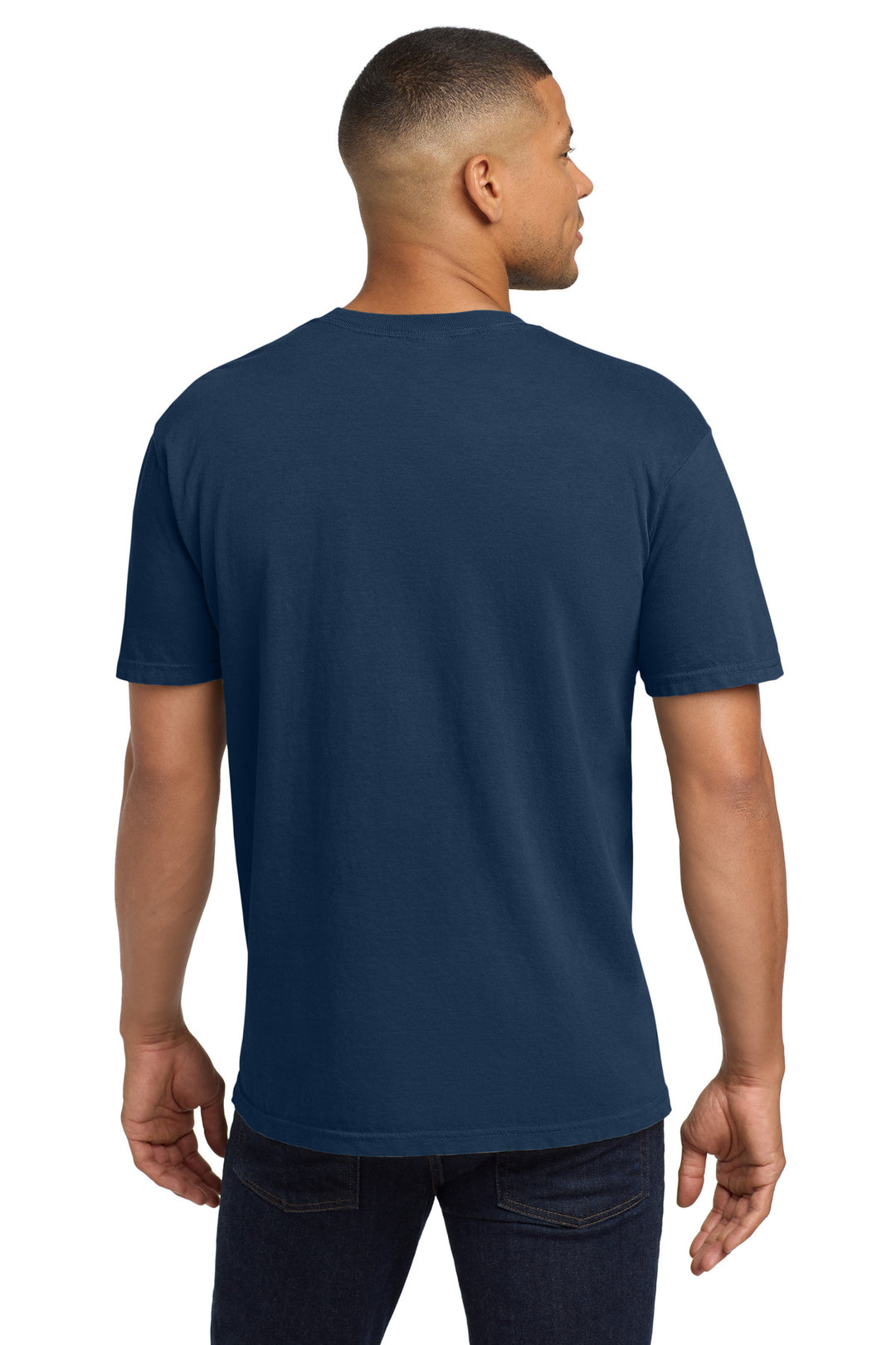 True Navy COMFORT COLORS Heavyweight Ring Spun Pocket Tee. 6030