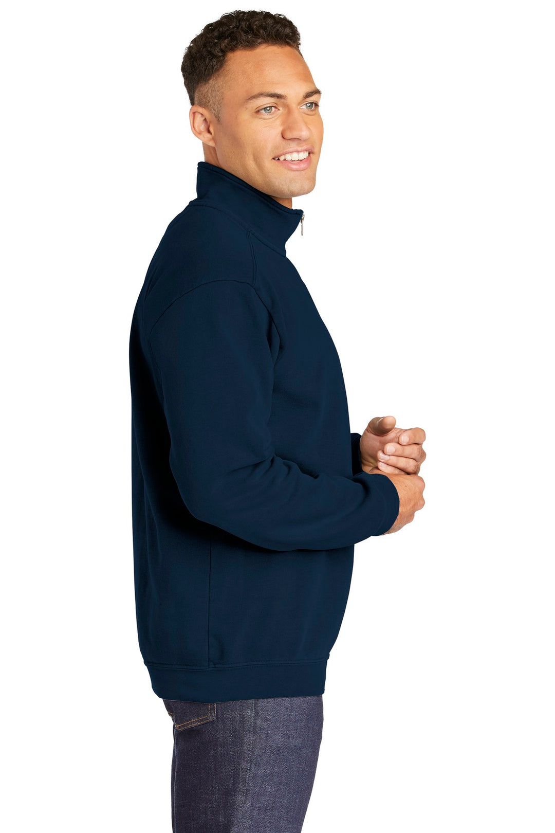True Navy COMFORT COLORS Ring Spun 1/4-Zip Sweatshirt. 1580