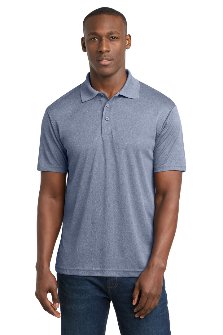 True Navy Hthr Sport-Tek PosiCharge RacerMesh Polo. ST640