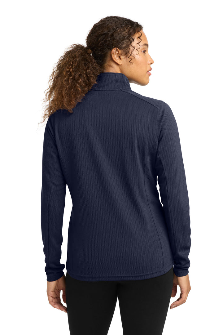 True Navy Sport-Tek Women's Sport-Wick Textured 1/4-Zip Pullover. LST860