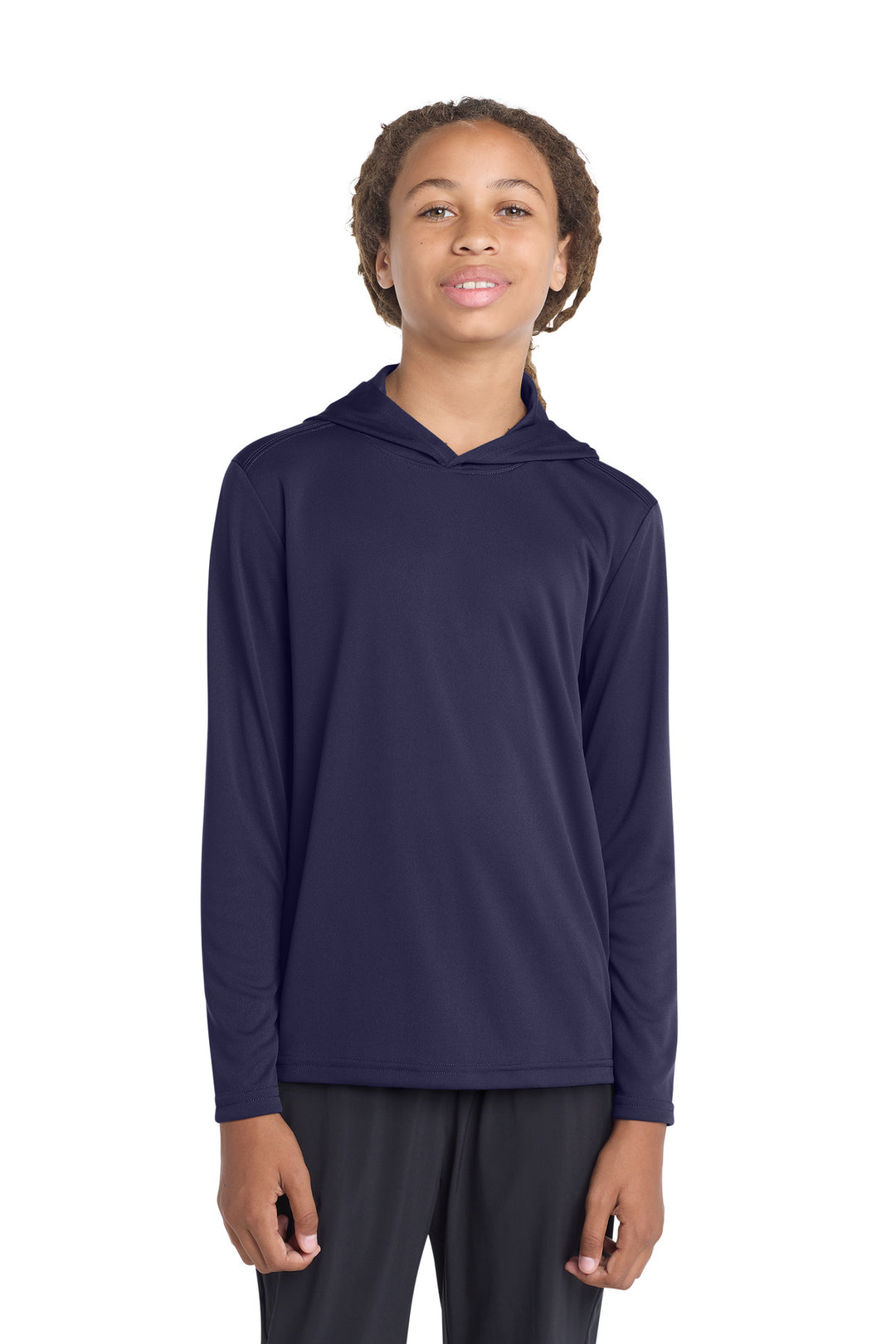 True Navy Sport-Tek Youth PosiCharge Competitor Hooded Pullover. YST358