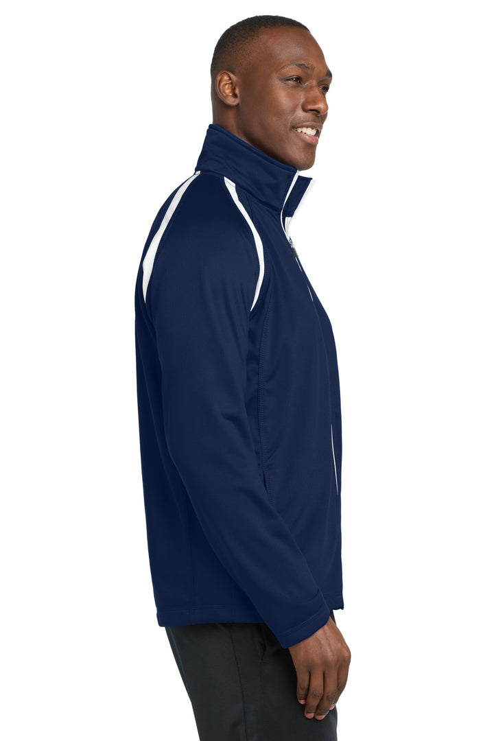 True Navy/Whit Sport-Tek Tricot Track Jacket. JST90