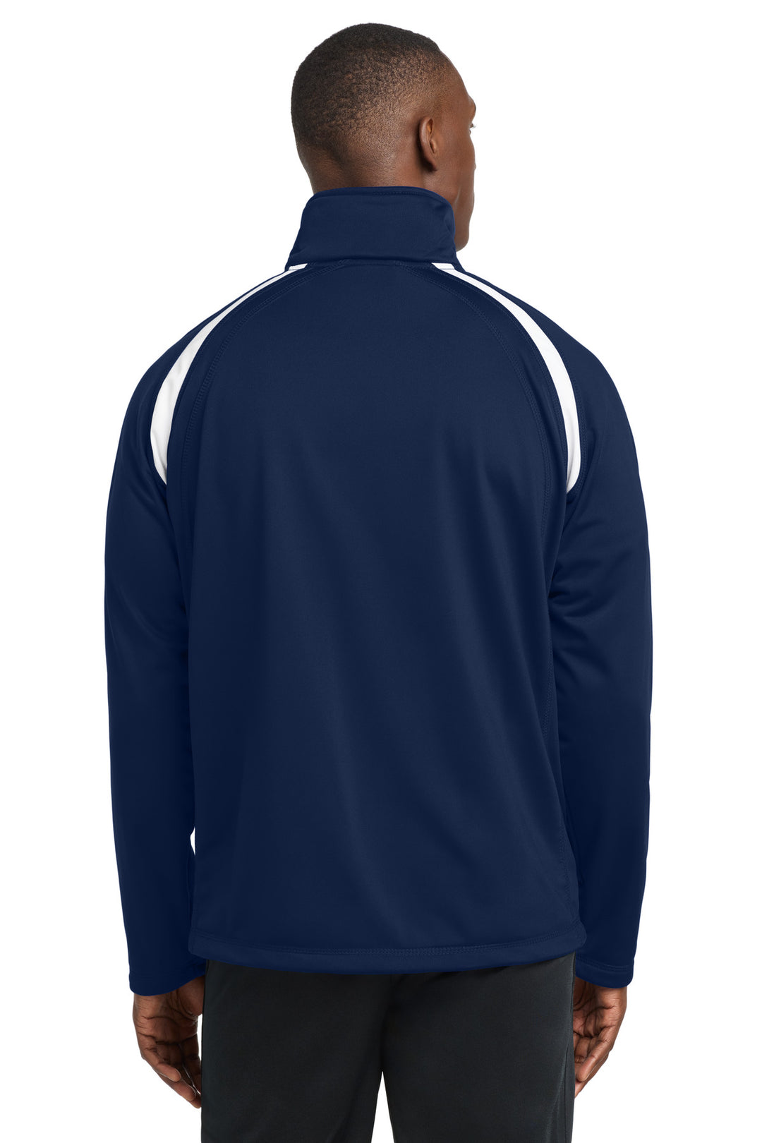 True Navy/Whit Sport-Tek Tricot Track Jacket. JST90