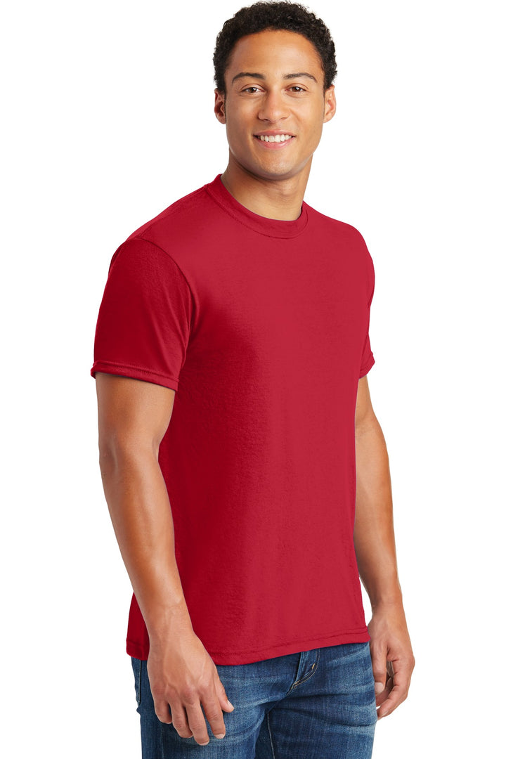 True Red Jerzees Dri-Power 100% Polyester T-Shirt. 21M