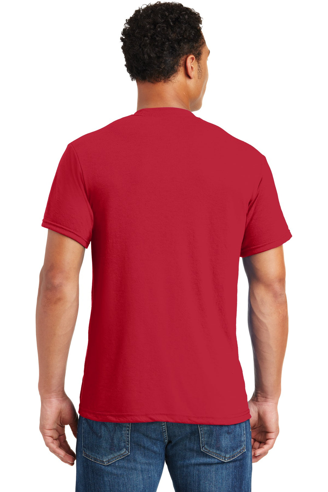True Red Jerzees Dri-Power 100% Polyester T-Shirt. 21M