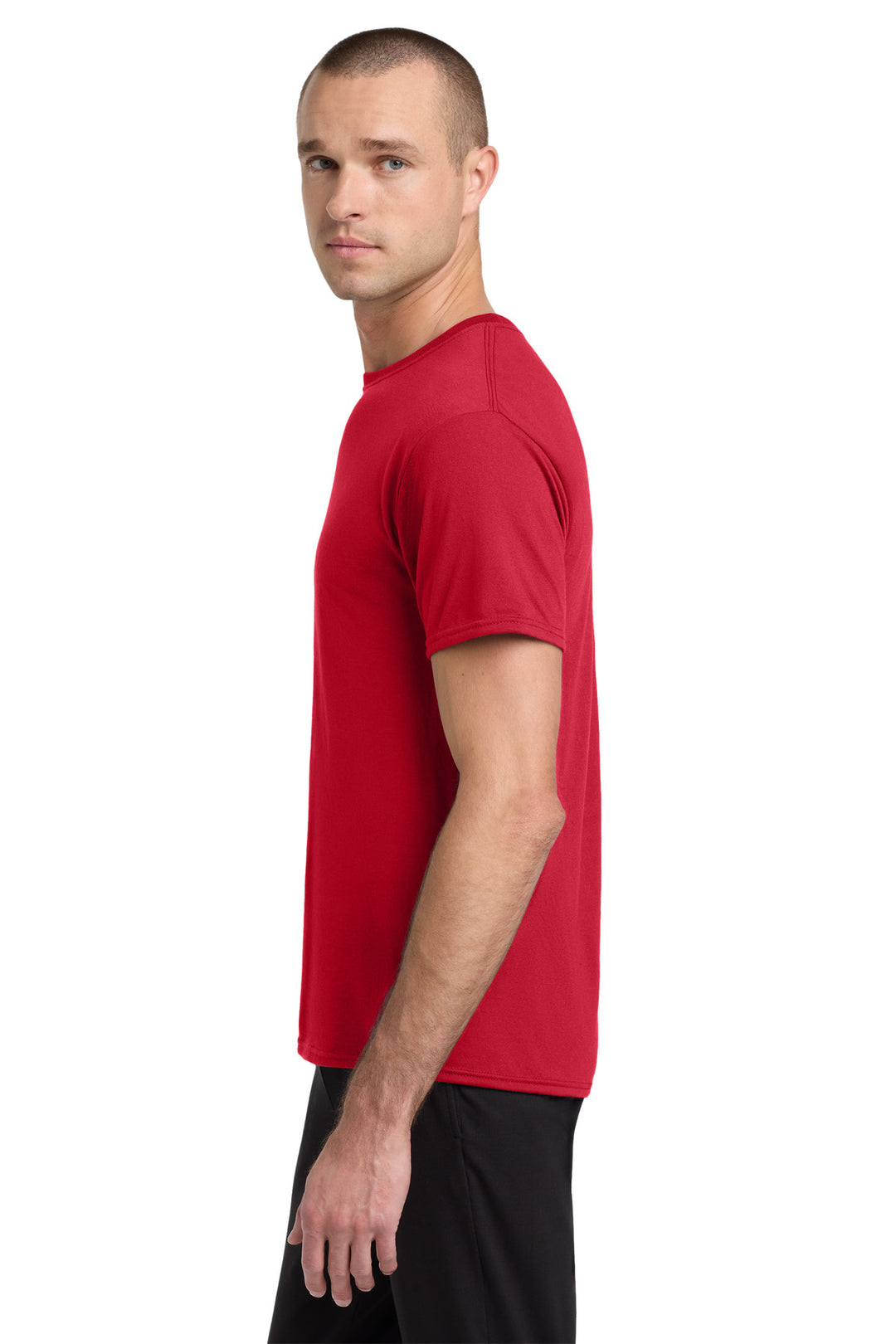 True Red Jerzees Dri-Power 100% Polyester T-Shirt. 21M