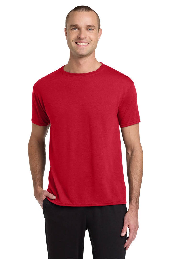 True Red Jerzees Dri-Power 100% Polyester T-Shirt. 21M