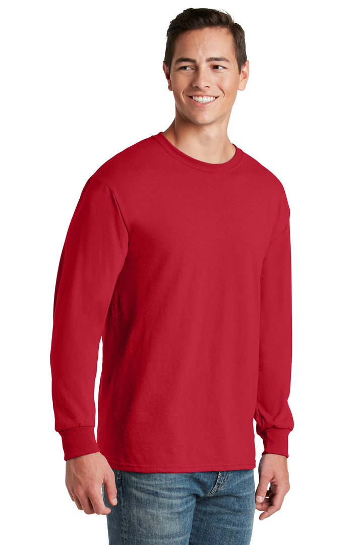 True Red Jerzees - Dri-Power 50/50 Cotton/Poly Long Sleeve T-Shirt. 29LS