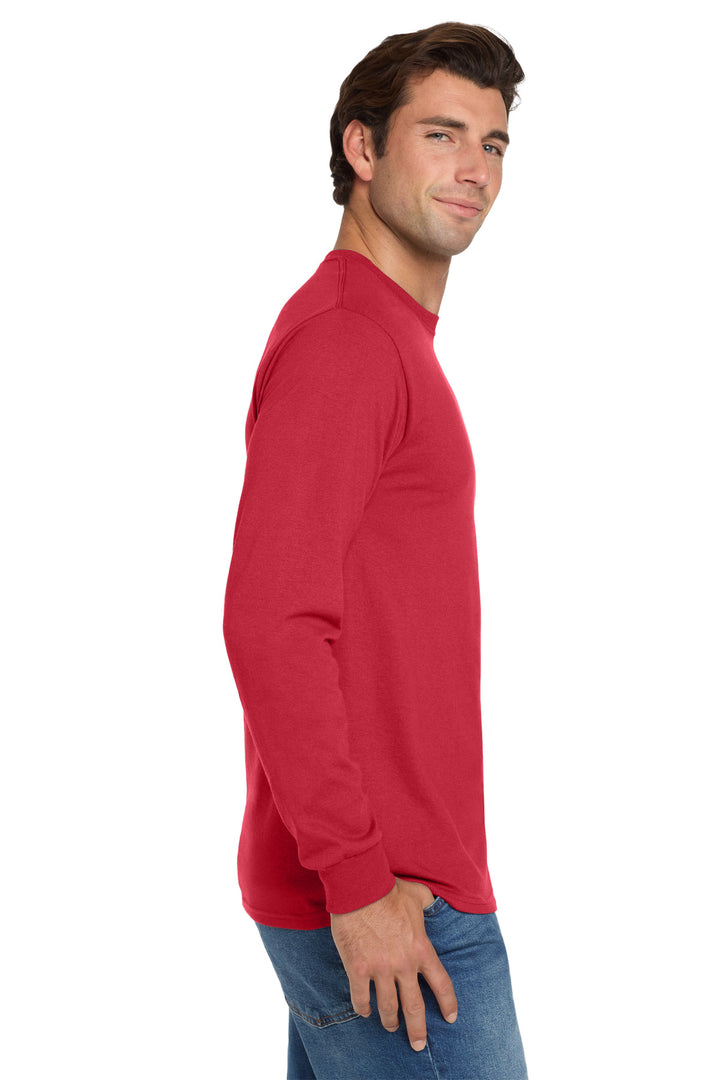 True Red Jerzees - Dri-Power 50/50 Cotton/Poly Long Sleeve T-Shirt. 29LS