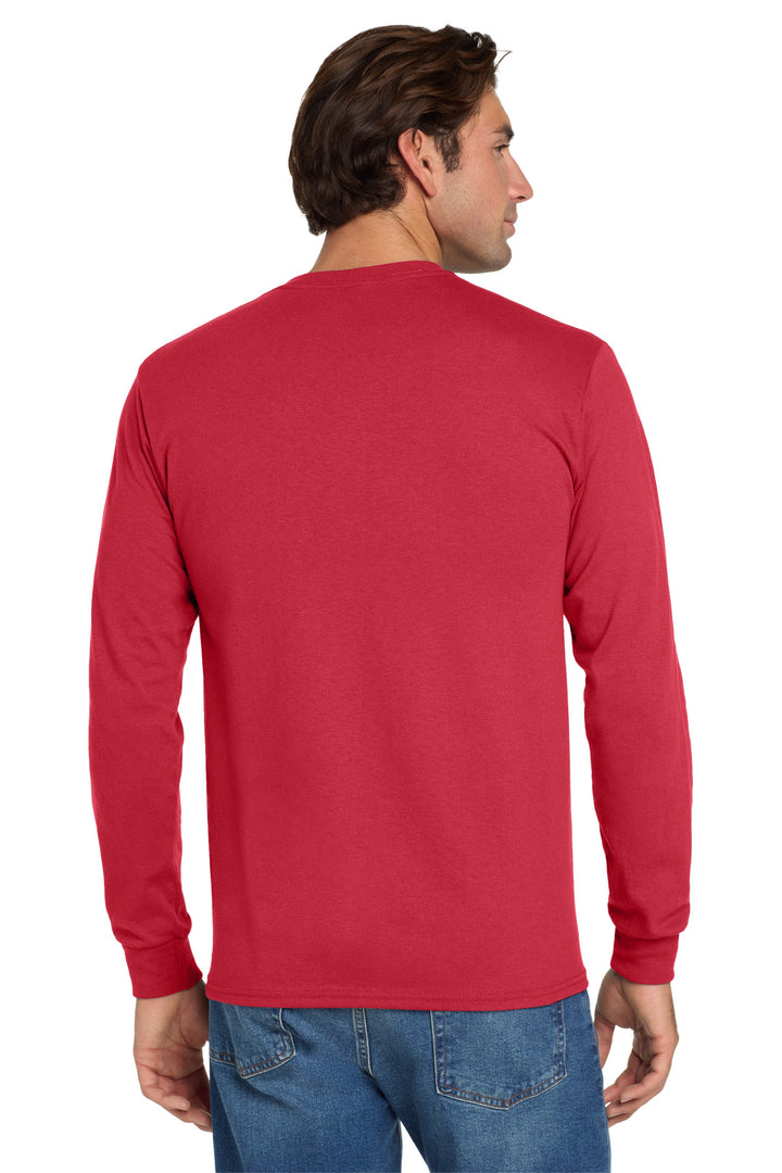 True Red Jerzees - Dri-Power 50/50 Cotton/Poly Long Sleeve T-Shirt. 29LS