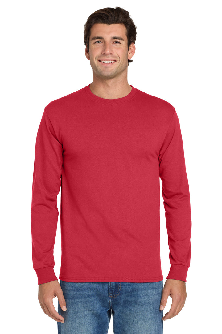True Red Jerzees - Dri-Power 50/50 Cotton/Poly Long Sleeve T-Shirt. 29LS