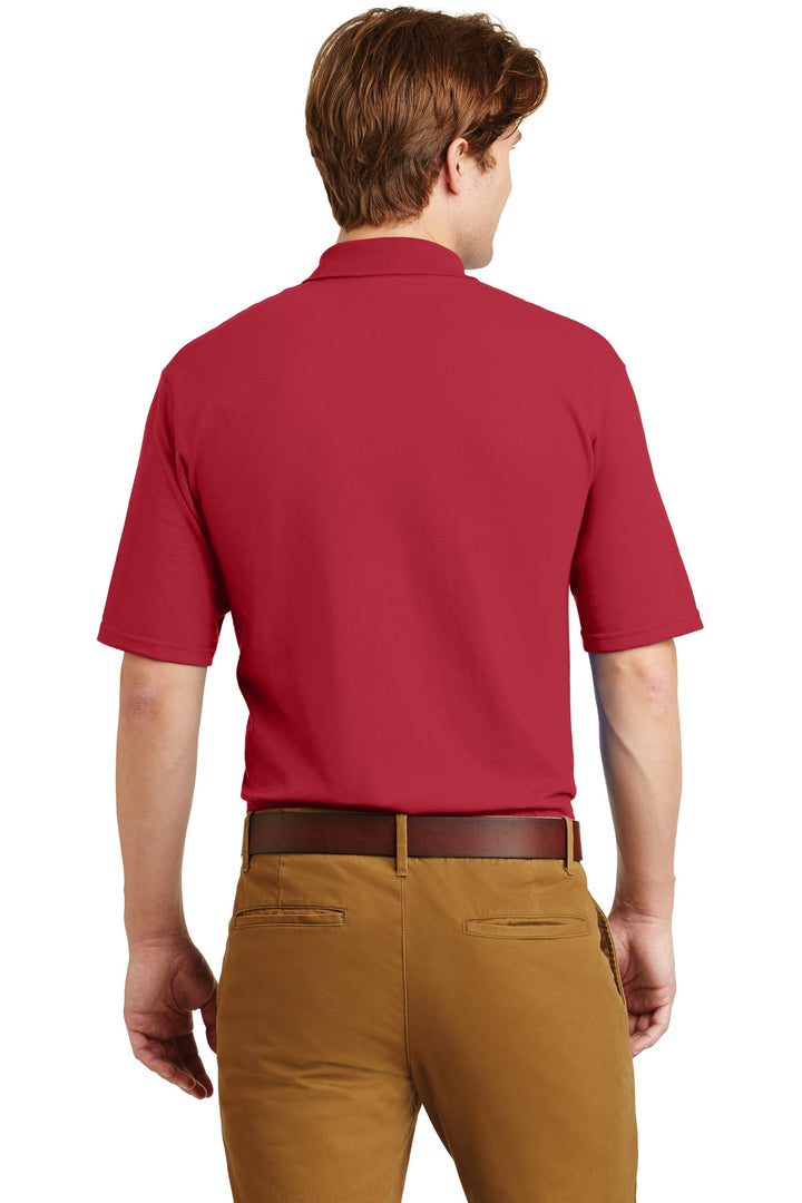 True Red Jerzees Dri-Power Pocket Sport Shirt. 436MP