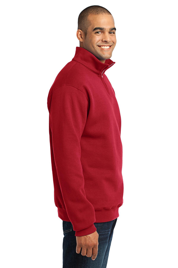True Red Jerzees - NuBlend 1/4-Zip Cadet Collar Sweatshirt. 995M