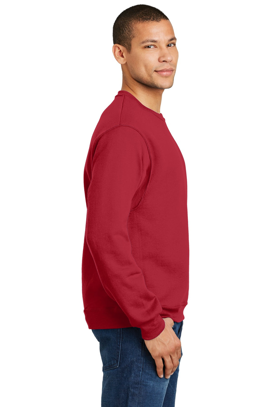 True Red Jerzees - NuBlend Crewneck Sweatshirt. 562M