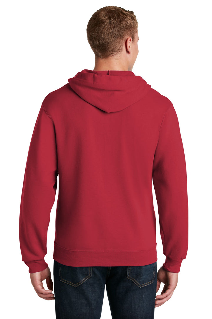 True Red Jerzees - NuBlend Full-Zip Hooded Sweatshirt. 993M