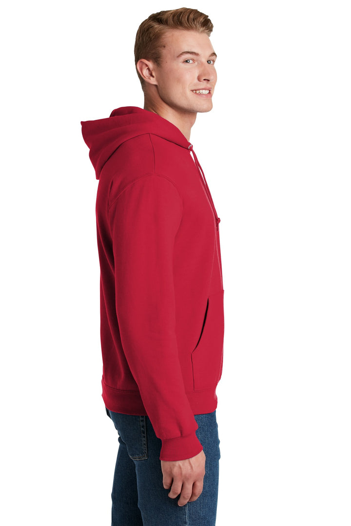 True Red Jerzees NuBlend Pullover Hooded Sweatshirt. 996M
