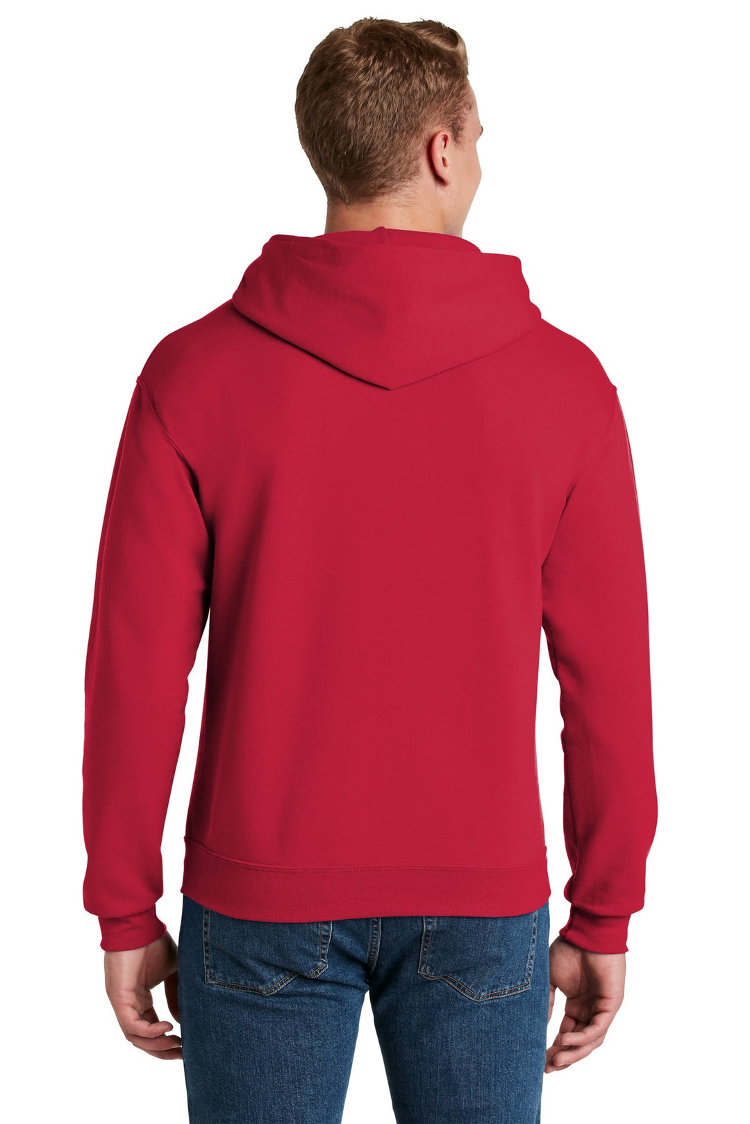 True Red Jerzees NuBlend Pullover Hooded Sweatshirt. 996M