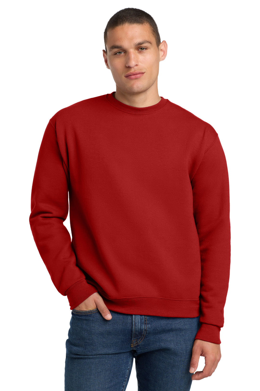 True Red Jerzees Super Sweats NuBlend - Crewneck Sweatshirt. 4662M