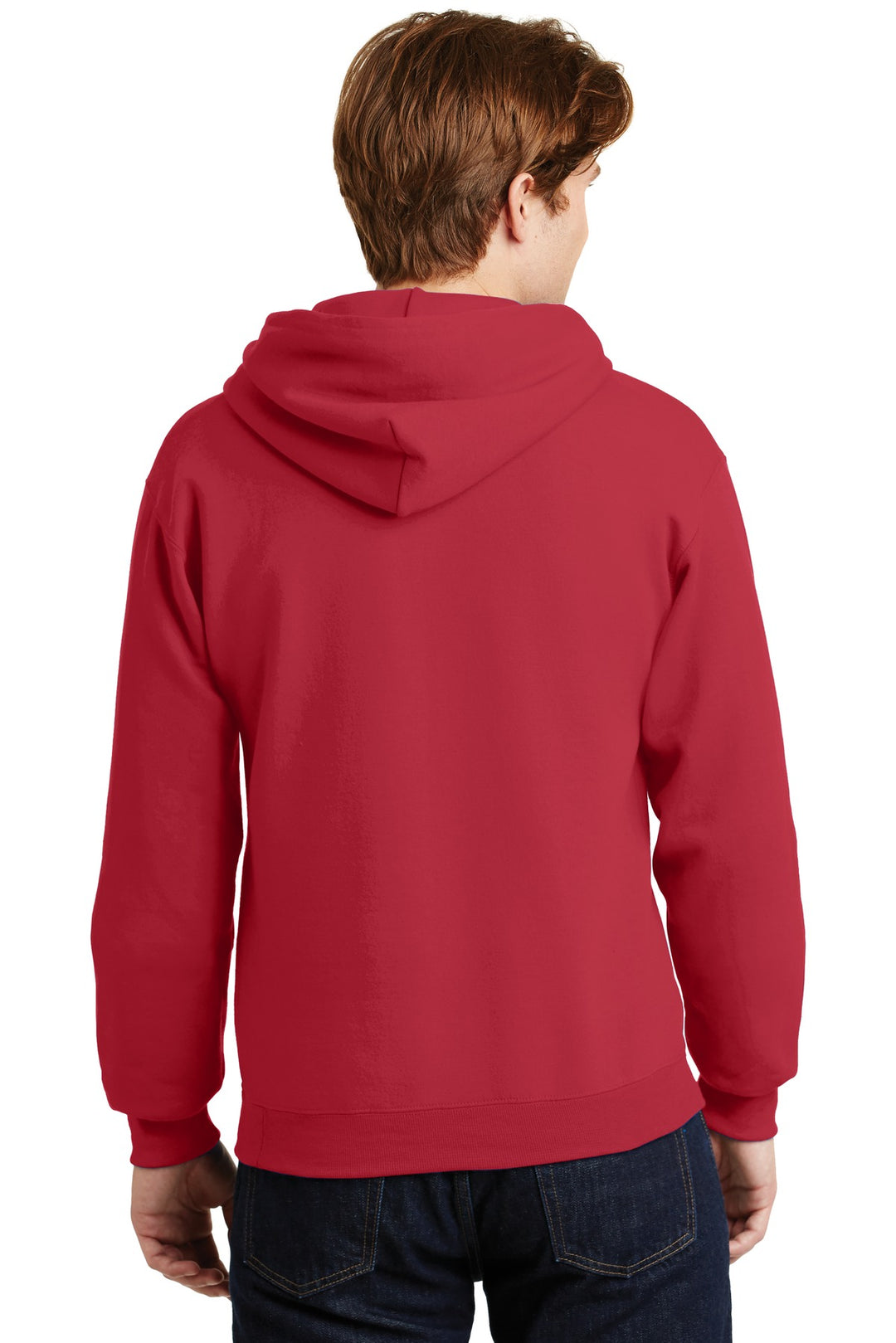True Red Jerzees Super Sweats NuBlend - Pullover Hooded Sweatshirt. 4997M