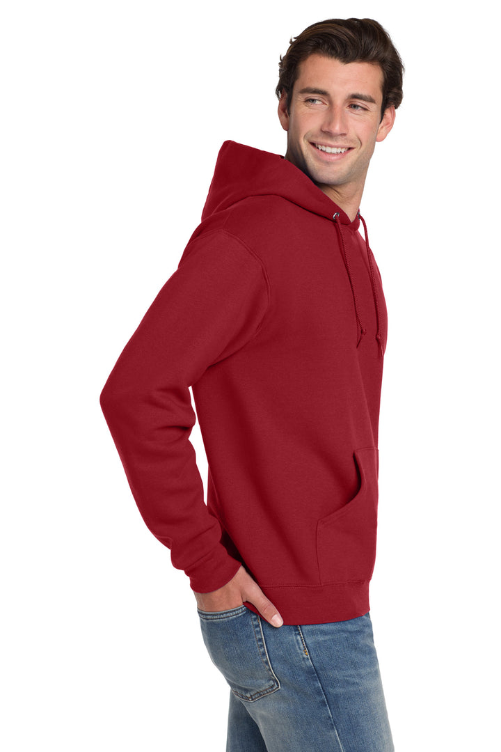 True Red Jerzees Super Sweats NuBlend - Pullover Hooded Sweatshirt. 4997M