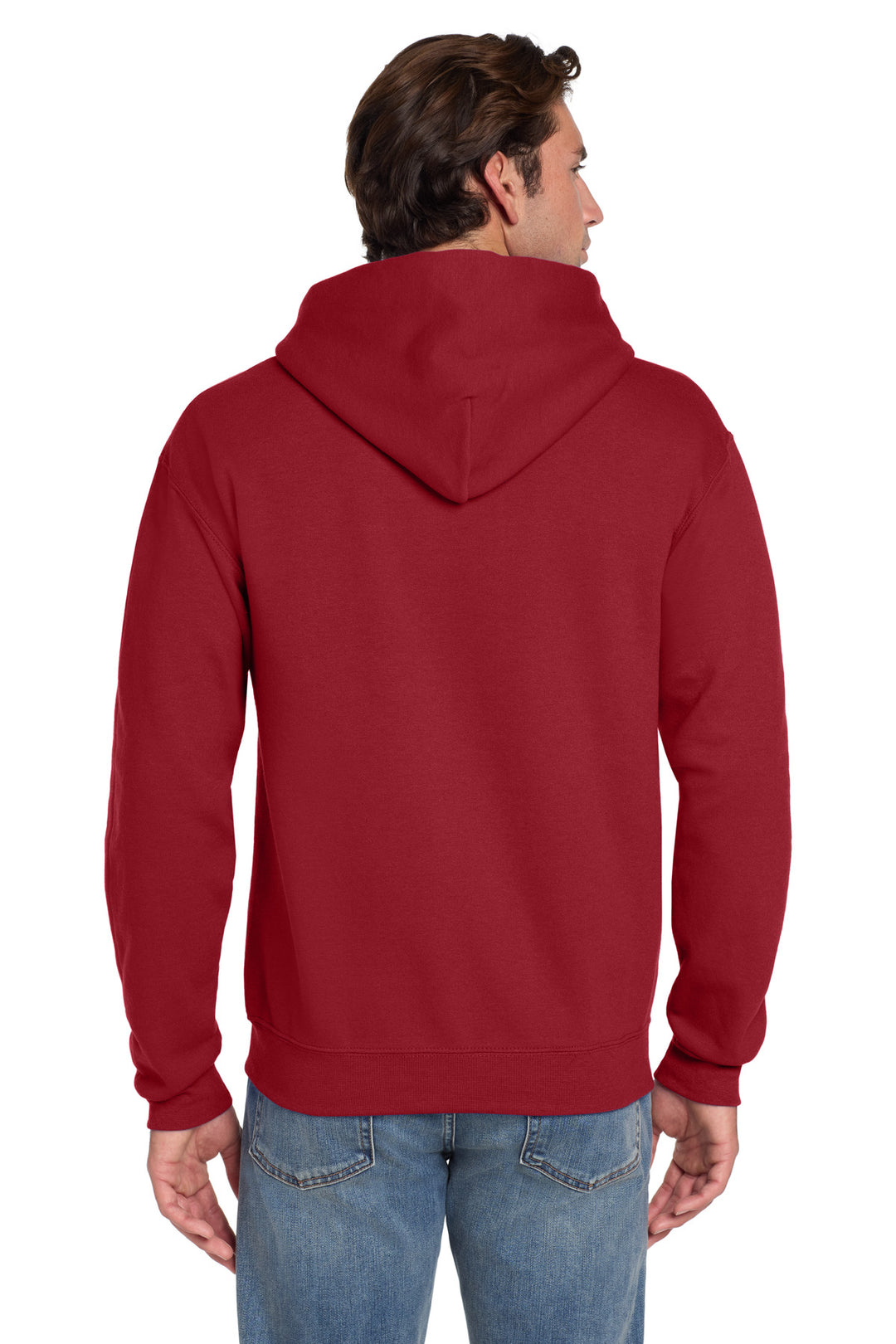 True Red Jerzees Super Sweats NuBlend - Pullover Hooded Sweatshirt. 4997M