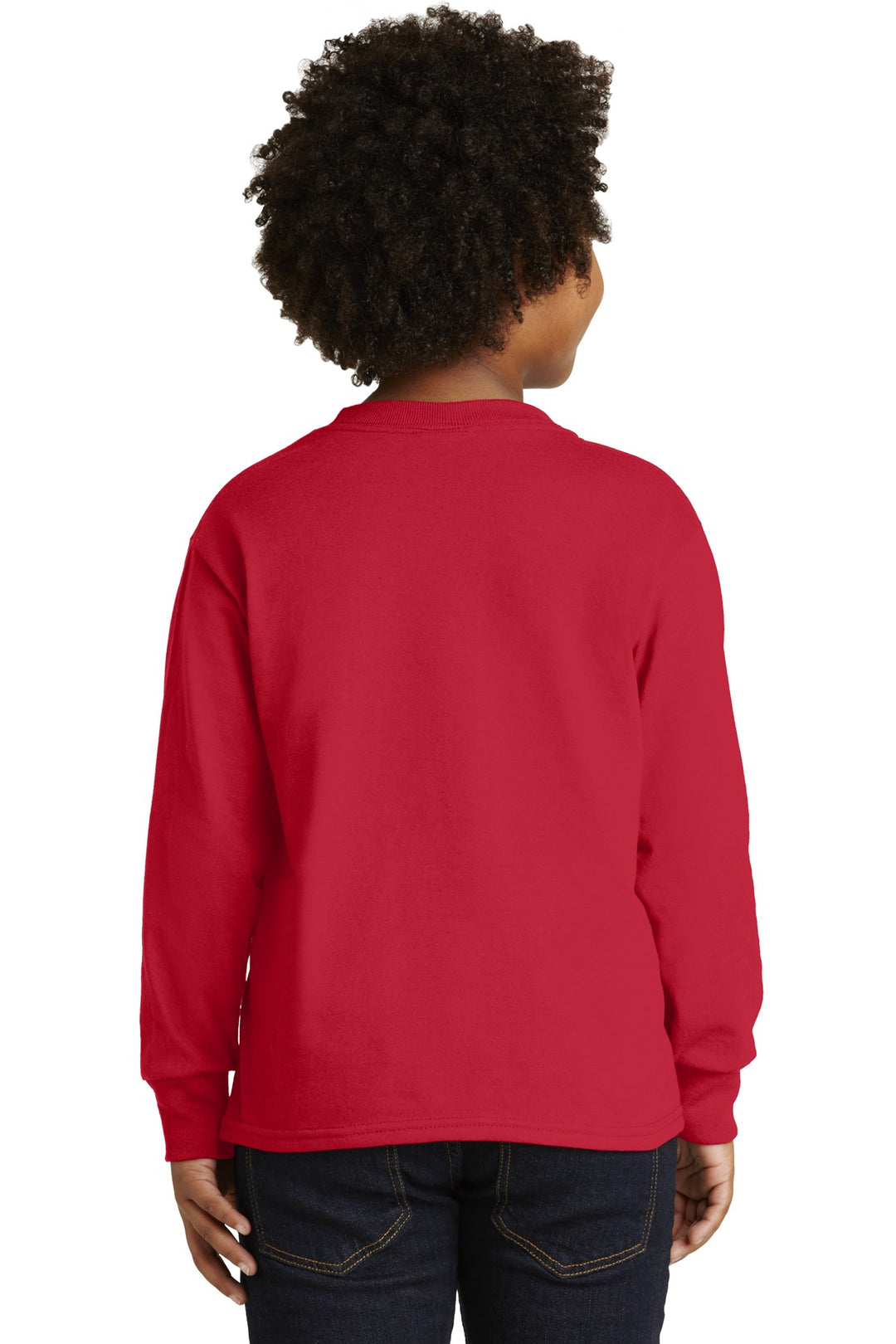 True Red Jerzees Youth Dri-Power 50/50 Cotton/Poly Long Sleeve 29BL