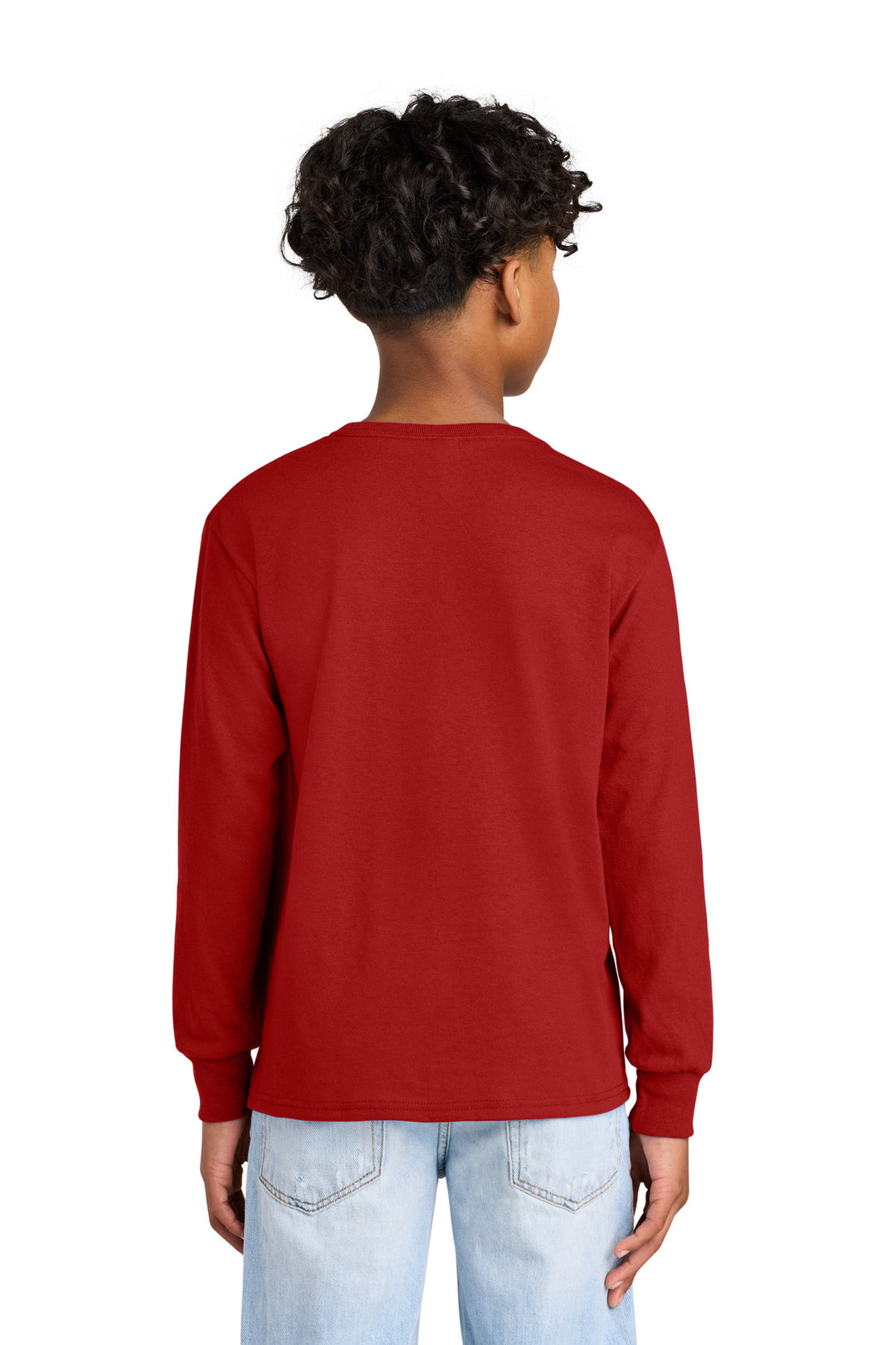 True Red Jerzees Youth Dri-Power 50/50 Cotton/Poly Long Sleeve 29BL