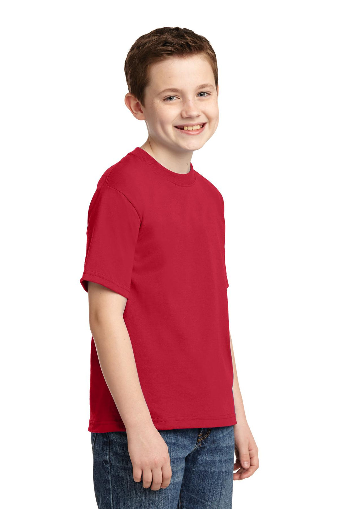 True Red Jerzees - Youth Dri-Power 50/50 Cotton/Poly T-Shirt. 29B