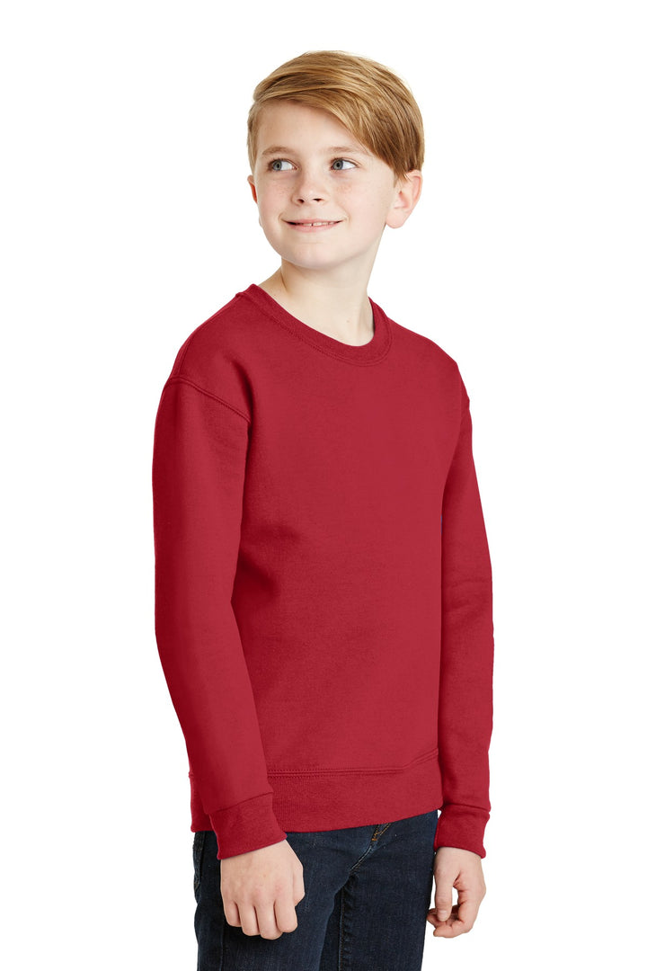 True Red Jerzees - Youth NuBlend Crewneck Sweatshirt. 562B