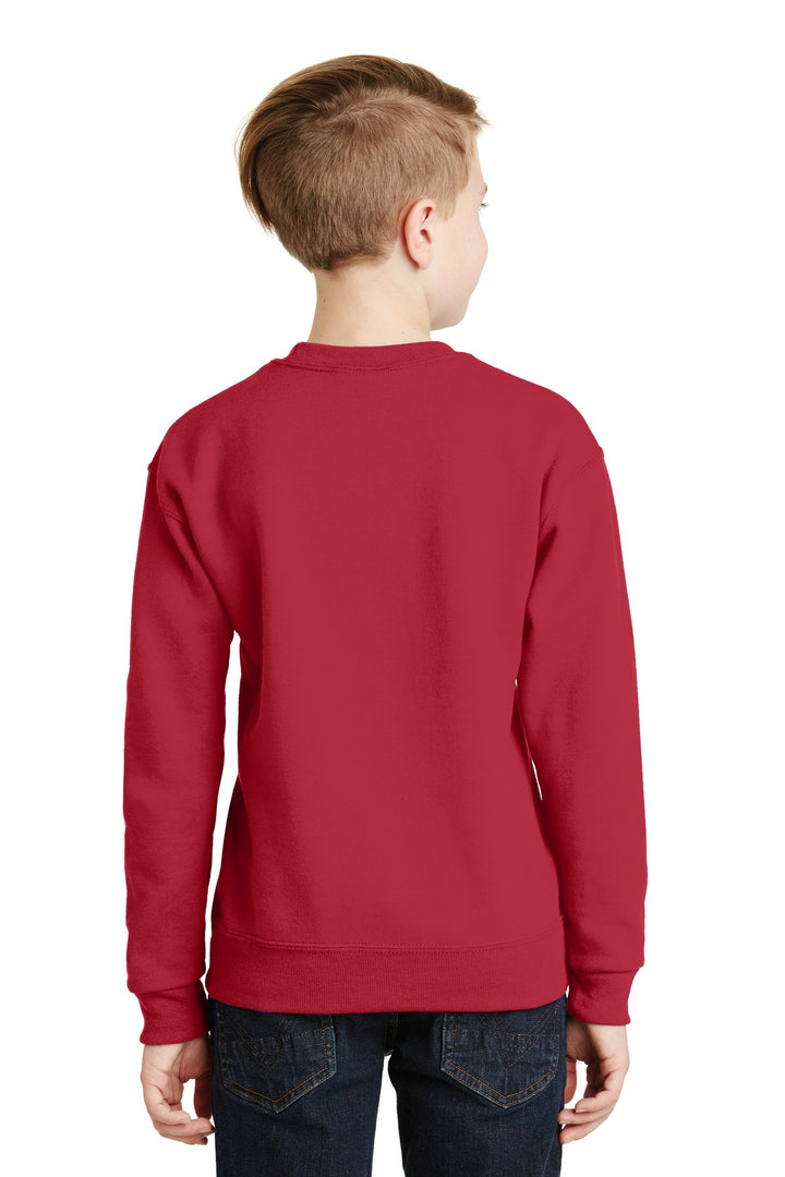 True Red Jerzees - Youth NuBlend Crewneck Sweatshirt. 562B