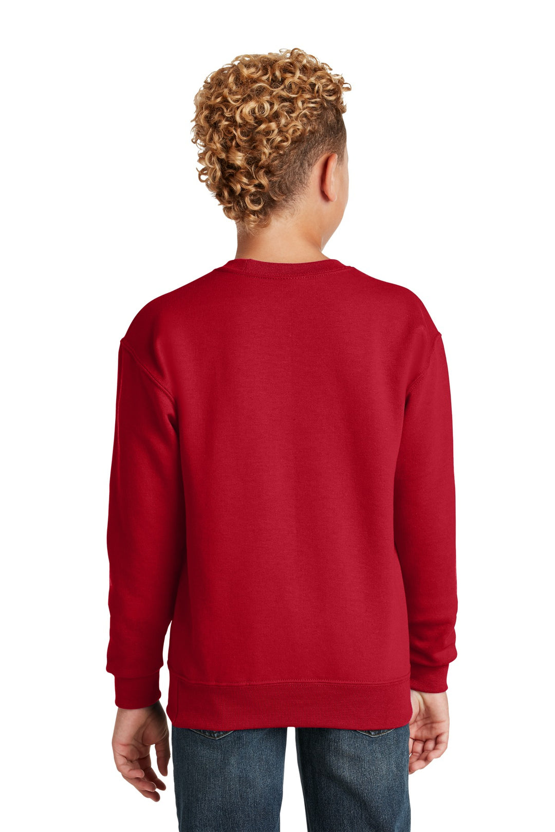 True Red Jerzees - Youth NuBlend Crewneck Sweatshirt. 562B
